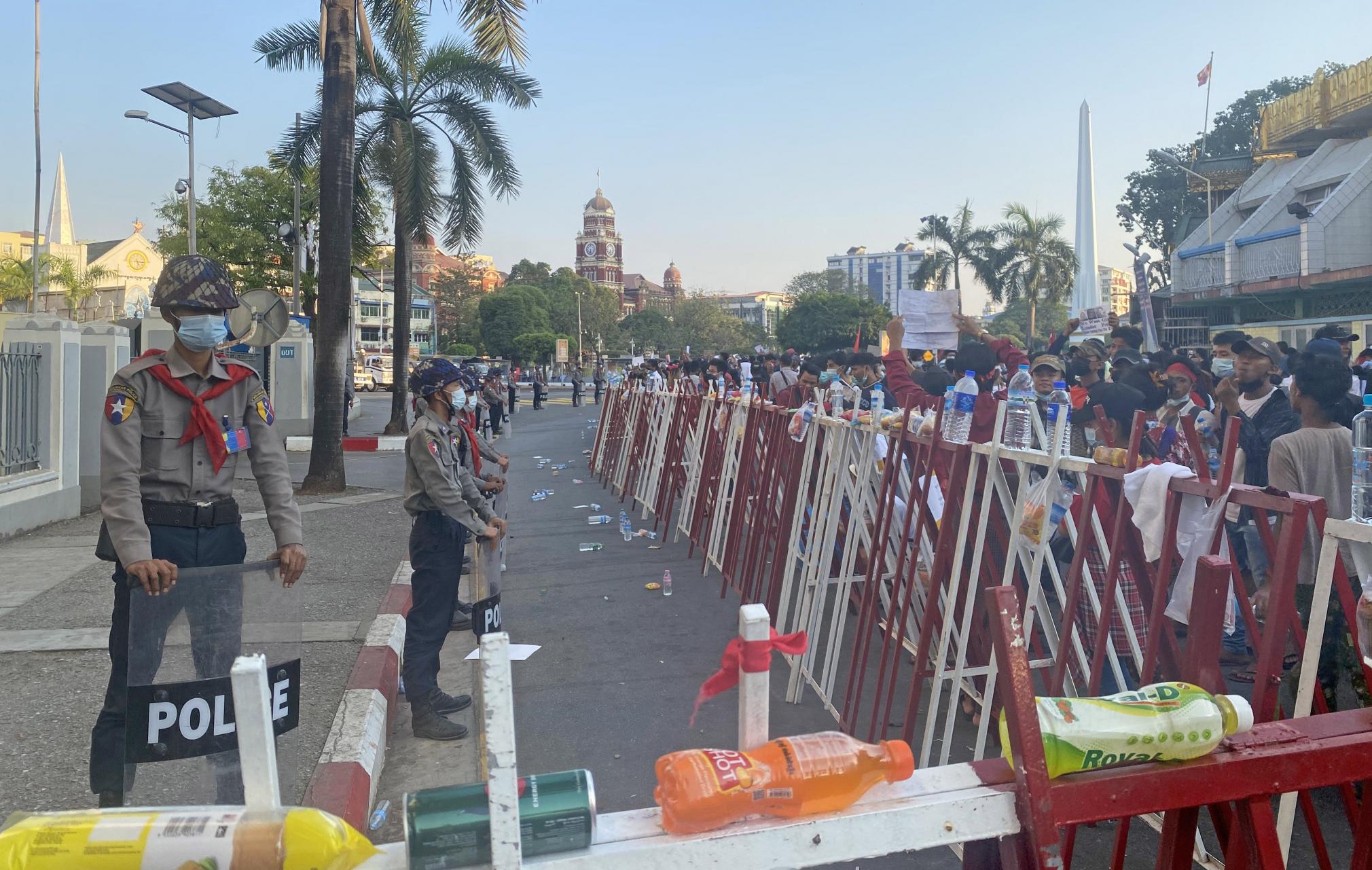 Protests in Yangon. Photo by Athens Zaw Zaw