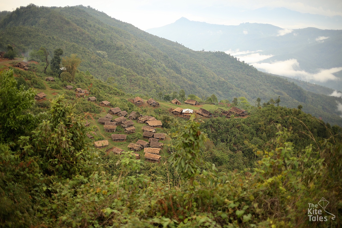 A rural village in the hills above Lahe