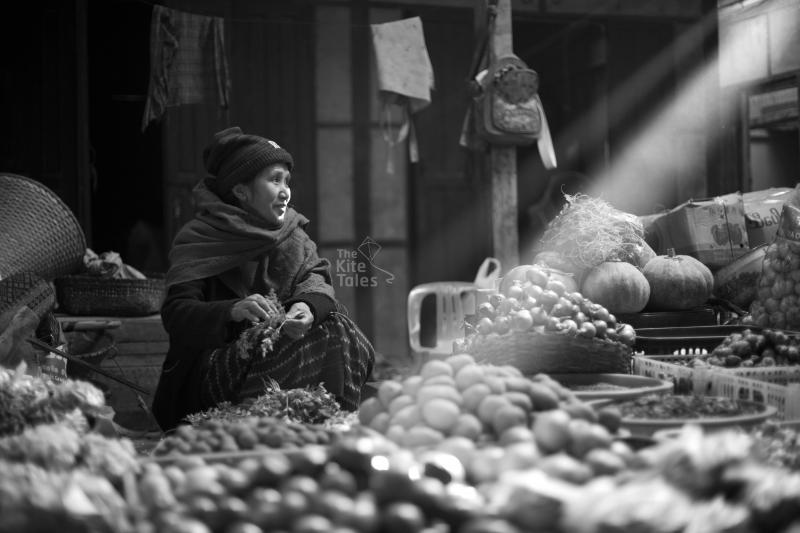 Chin market stall