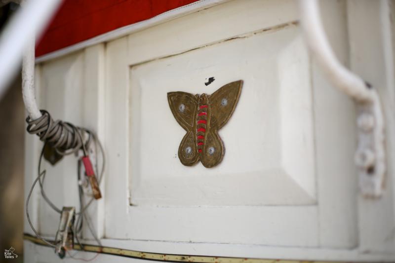 Brass plate on the horse cart