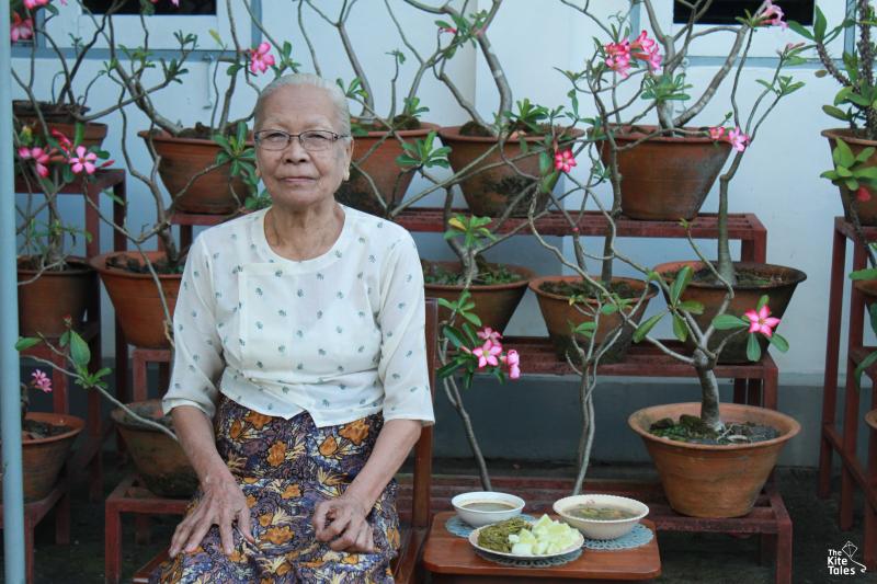 Than Than with her favourite dishes