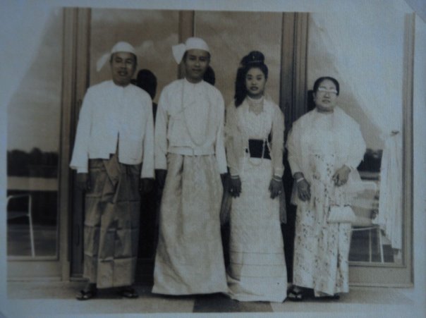 My mum and dad's wedding in February 1965. Celebrating their anniversary was one good reason to have a big feast at our home in Yangon.